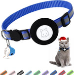 Airtag Cat Collar, Air tag Cat Collar with Bell and Safety Buckle in 3/8" Width, Reflective Collar with Waterproof Airtag Holder Compatible with Apple Airtag for Cat Dog Kitten Puppy (Black) - Image 11