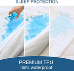 Springspirit waterproof mattress cover showing deep pocket elastic