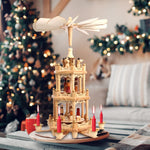 RUAIGRD natural wood Christmas decor tabletop view