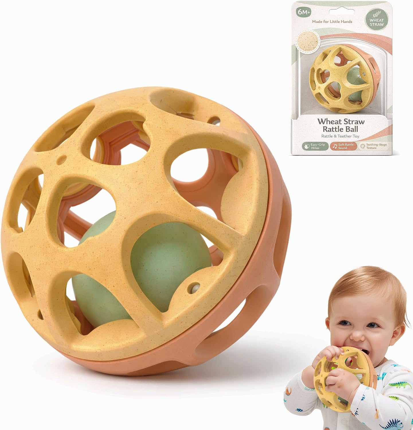 ROHSCE sensory rattle ball front view