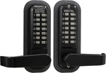 Lockey USA 2835SC mechanical lock keypad and lever handle close-up
