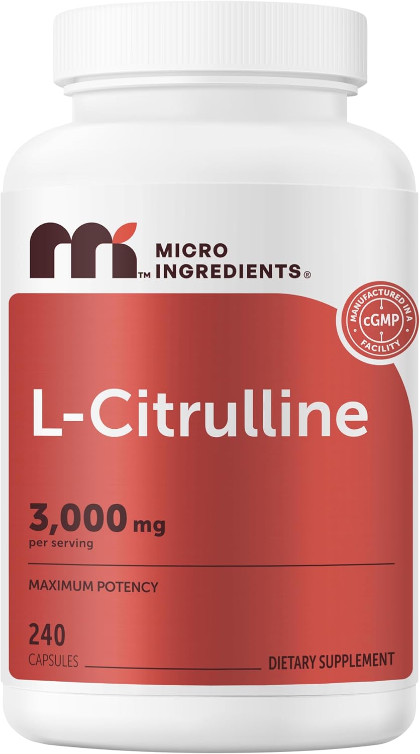 Micro Ingredients L-Citrulline 240 capsules front view bottle