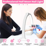 Uiopy 29 inch LED moonlight arch illuminating nail workstation surface