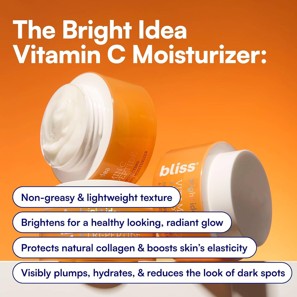 Side profile of Bliss Bright Idea face cream jar