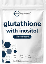 Micro Ingredients pure glutathione reduced powder pouch front view packaging