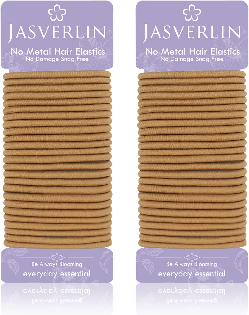 JASVERLIN Gray Hair Elastics Ties, No Metal Ponytail Holders for Women Girls Men Guys Thick Curly Hair Styling Accessories No Pull Damage Crease Breakage 50pcs (Gray) | Women Teens Men Thick Curly Hair, Daily Bands Styling Accessories - Image 10