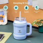 Reduce 50 fluid ounce tumbler with 3-in-1 sip lid and straw