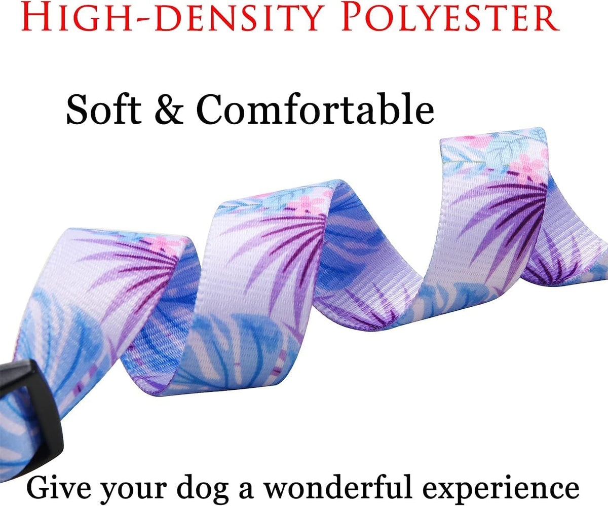 Mihqy Dog Collar and Leash Set, for Medium Dogs, Pink Floral Set,M | with Floral Patterns, Adjustable for Small Medium Large Dogs, Comfortable for Walks and Outdoor Hikes - Image 11