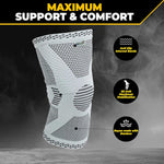 NEOtech Care compression knee brace displayed on a model during light physical activity