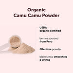Micro Ingredients camu camu powder pouch nutritional label