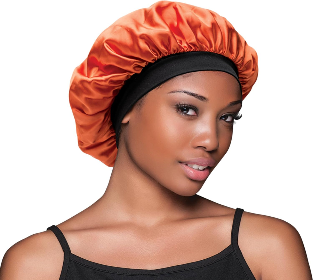 Evolve satin hair bonnet showing interior satin texture