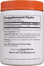 Doctor's Best L-Citrulline Powder supplement facts label
