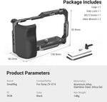 SMALLRIG ZV-E10 Cage with Silicone Handle and Built-in Threaded Holes, Cold Shoe and Quick Release Plate for Sony ZV-E10 - Image 9