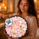 Authentic USA imported SwediSweets marshmallow mix back label.