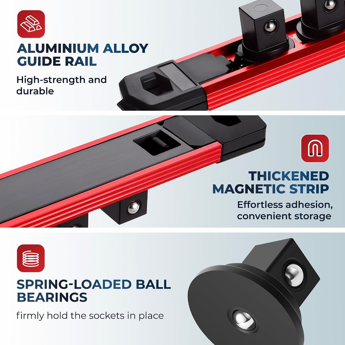 Reniteco socket holder showing 360 degree swivel clips