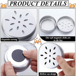 Ventilated hollow lids on Oudain aluminum scent training containers