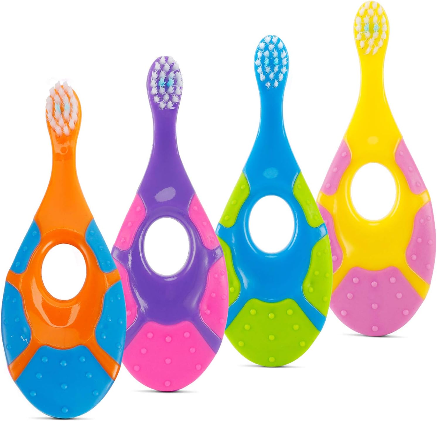 Slotic baby toothbrush 4-pack front view for infants