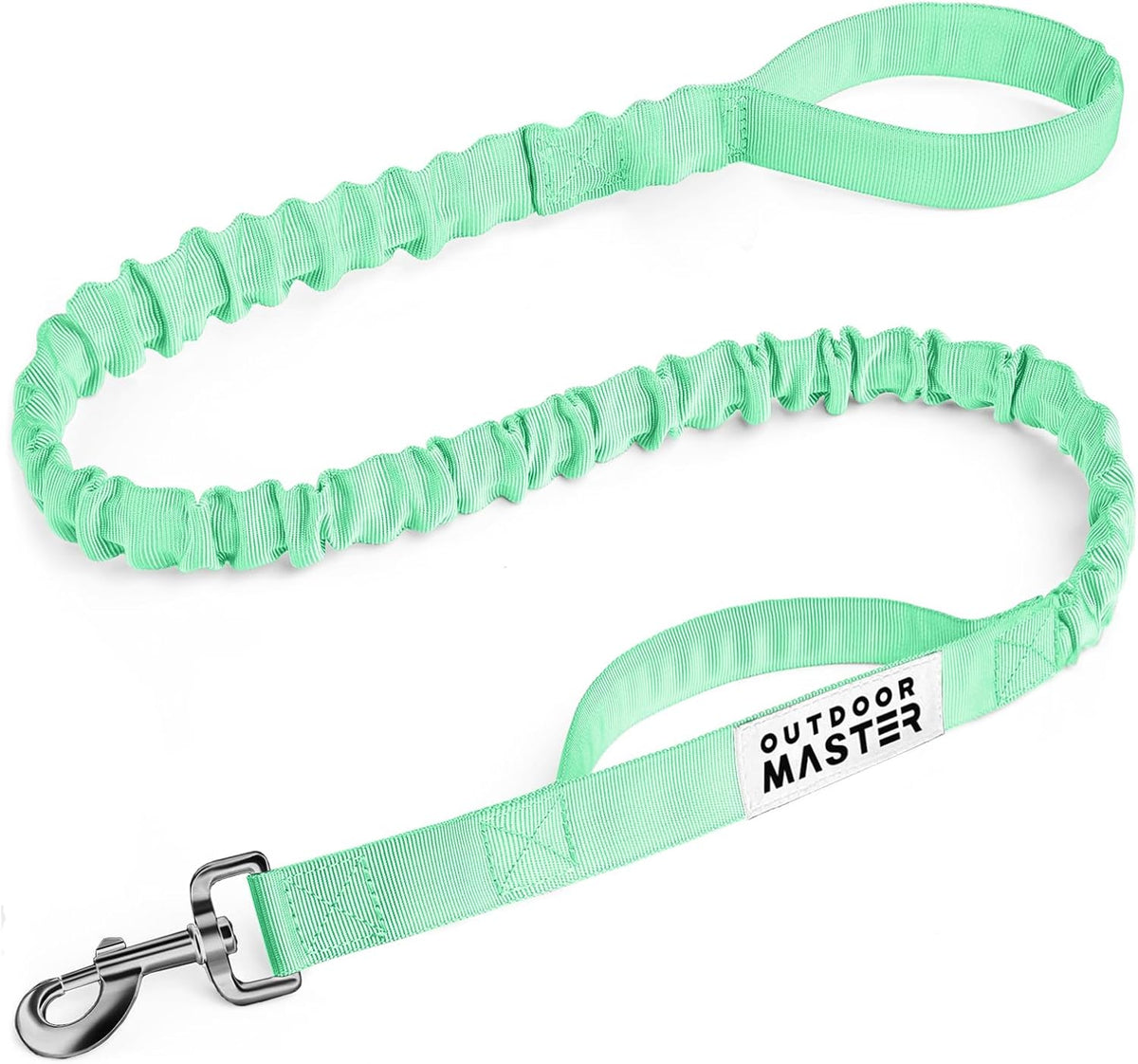 OutdoorMaster dual handle dog leash for walking and hiking safety