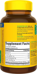 Nature Made magnesium 250 mg product box and bottle layout