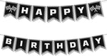 Peutier race car happy birthday banner front view