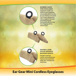 Ear Gear protective sleeve mounted on eyeglasses temple arm