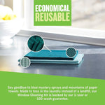 E-Cloth microfiber towel cleaning window glass demonstration