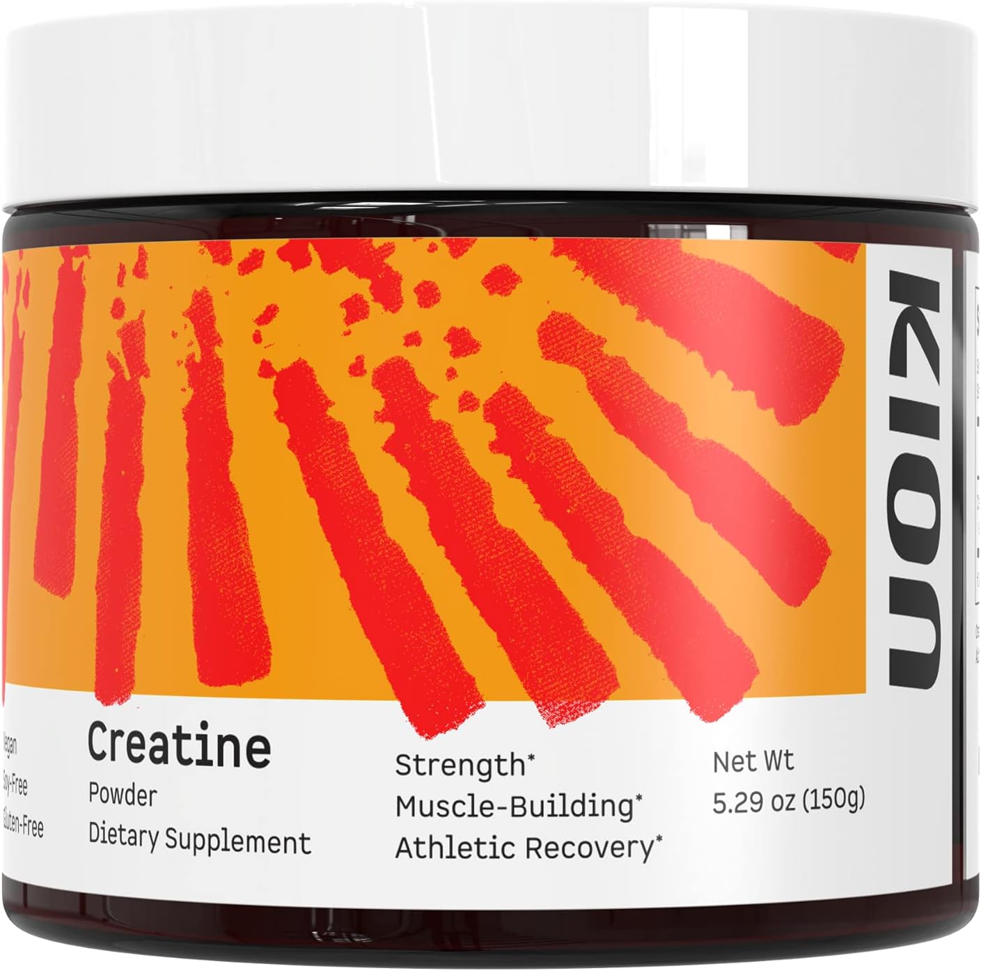 Kion Creatine monohydrate powder supplement jar front view