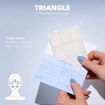 Transparent anti-wrinkle patches on application sheet