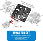 GDSTIME waterproof fan package contents with hardware