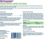 Vetradent dental chews showing porous texture for dog teeth cleaning