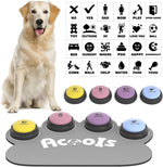 Acools Dog Buttons for Communication, 6 Pcs Dog Talking Button Set, 30s Voice Recordable Pet Training Buzzer, Speaking Buttons for Cats & Dogs with Waterproof Dog Activity Mat and 24 Scene Stickers - Image 10