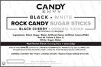 Assorted black and white rock candy for party favors