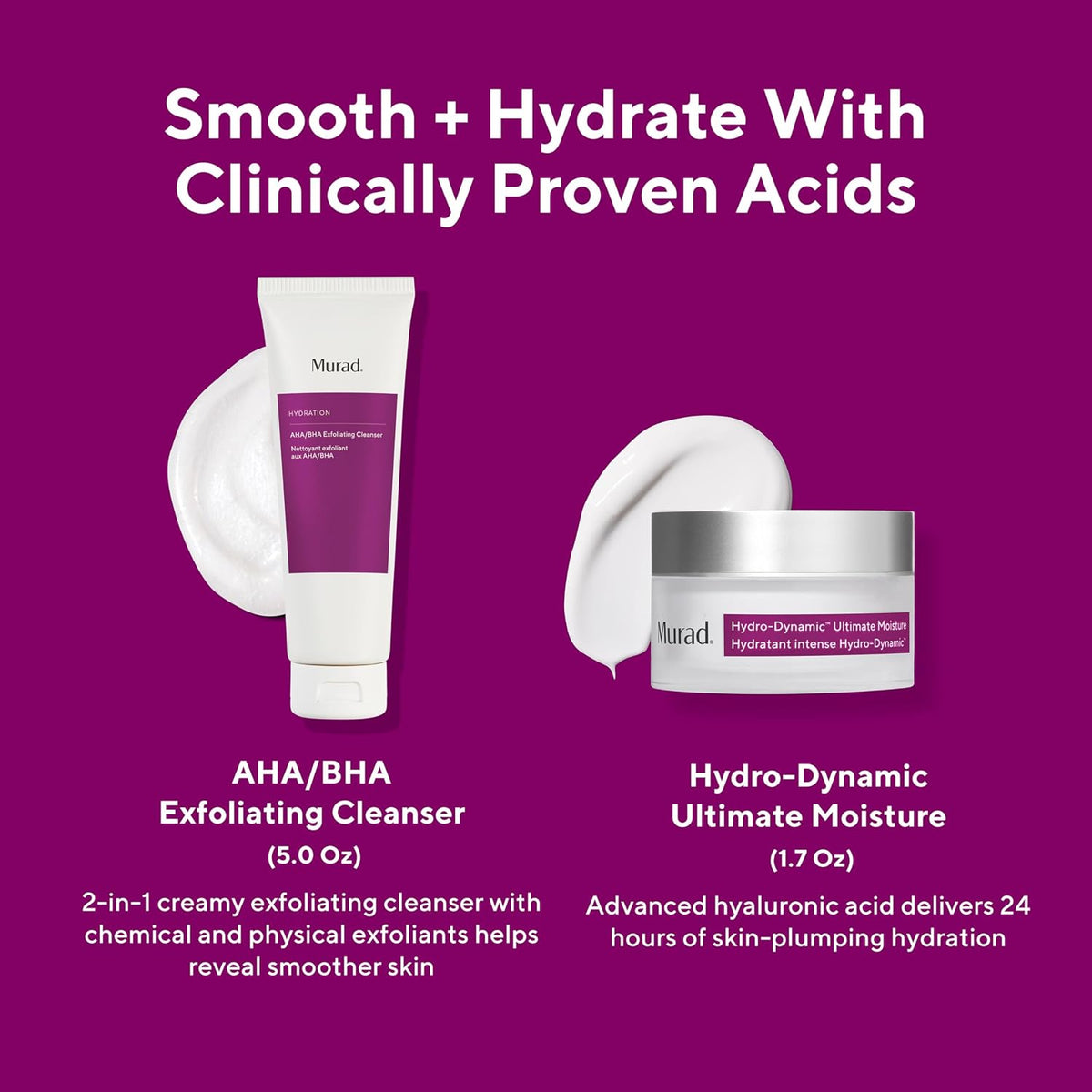 Murad AHA/BHA Exfoliating Cleanser bottle detail
