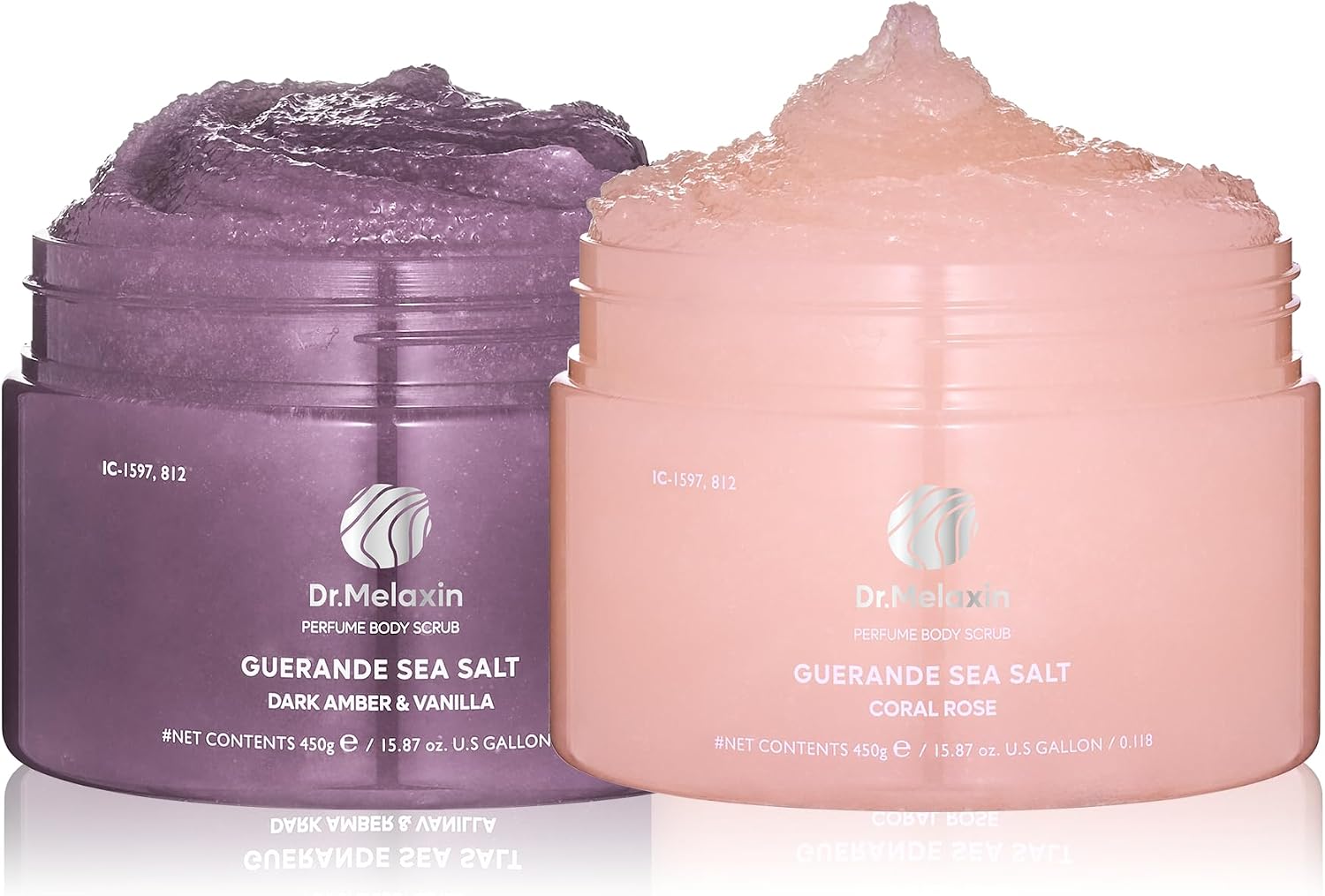 Dr. Melaxin Guerande Sea Salt Perfume Exfoliating Body Scrub jar front view