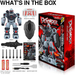 Toylefun smart robot side profile in gray and white