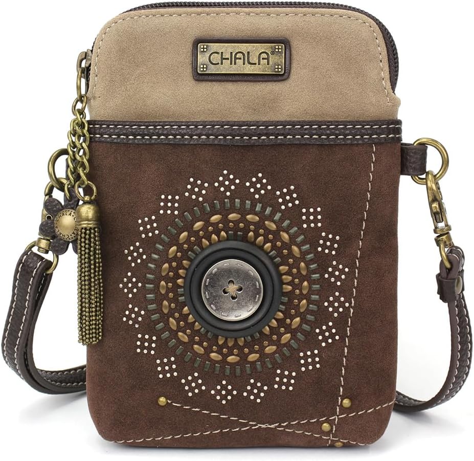 CHALA Dazzled Cell Phone Crossbody Purse charm and rhinestone detail