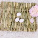 Three pack of Hamiledyi straw mats for small pet nesting