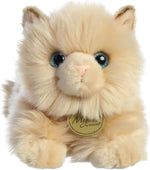 Aurora Miyoni Persian cat plush toy side profile showing soft tan coat