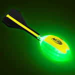 Nerf Lightstrike Vortex Foam Football front view showcasing the aerodynamic tail fin design.