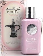 Ard Al Zaafaran Dirham Wardi perfume bottle angled view