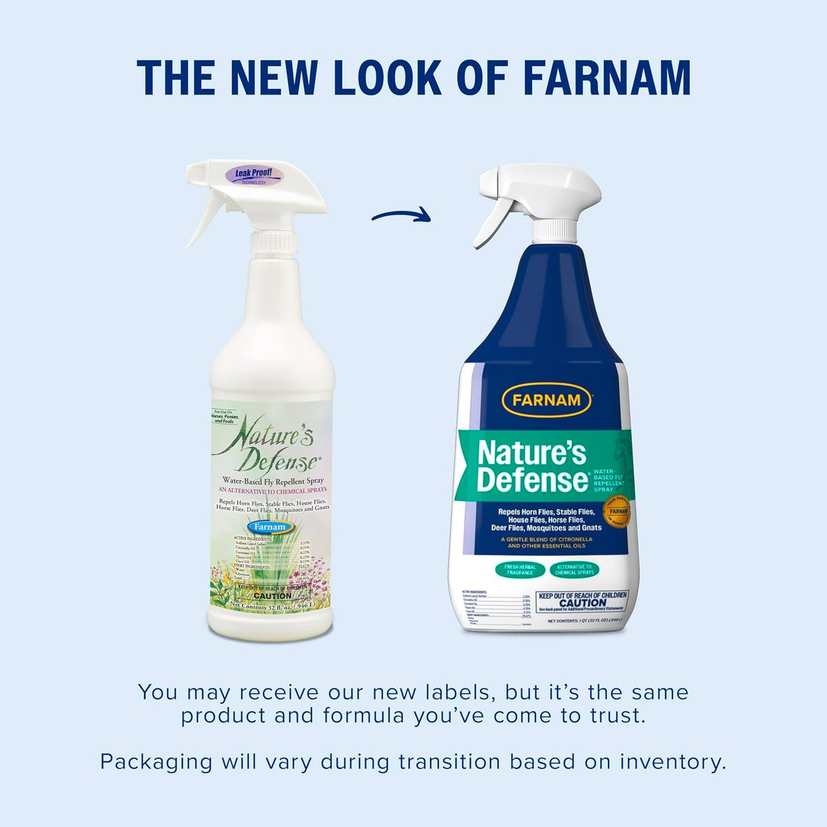 Farnam natural water based botanical fly spray bottle for sensitive skin