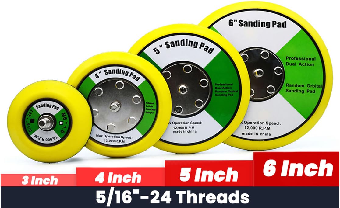 SUBRILLI car polishing backing pad showing packaging contents for dual action air random orbital machines