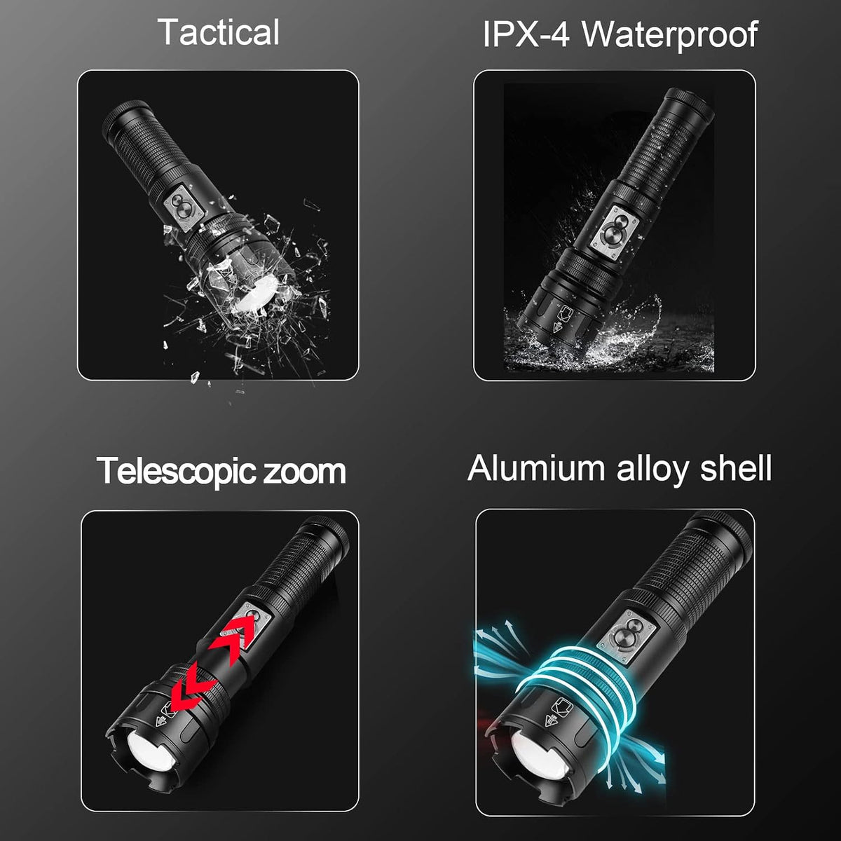 Bufccy portable flashlight shown during outdoor camping use