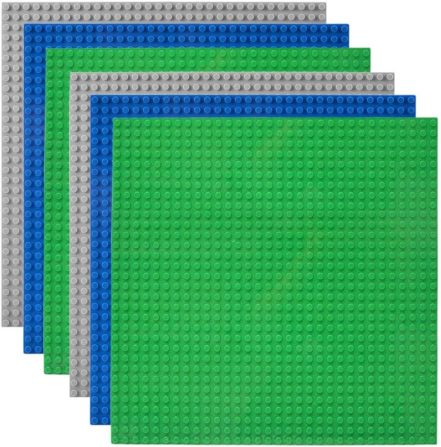 Lekebaby 6 pack classic building baseplates front view