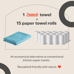 Zeppoli absorbent dish towels wiping kitchen surface