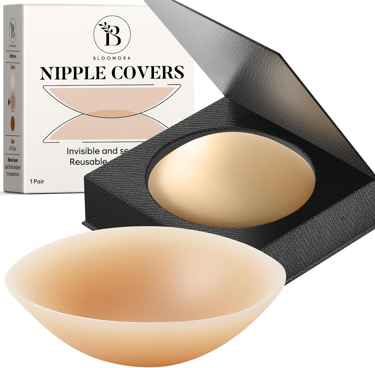 Laughhe Bloomora nipple covers front view packaging