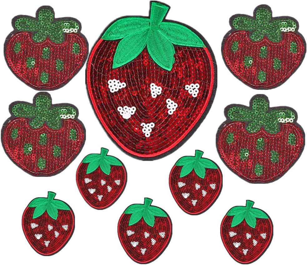 Ximkee(10 Pack) Delicious Watermelon Sequin Sew Iron On Embroidered Patches Appliques (Watermelon) - Image 11