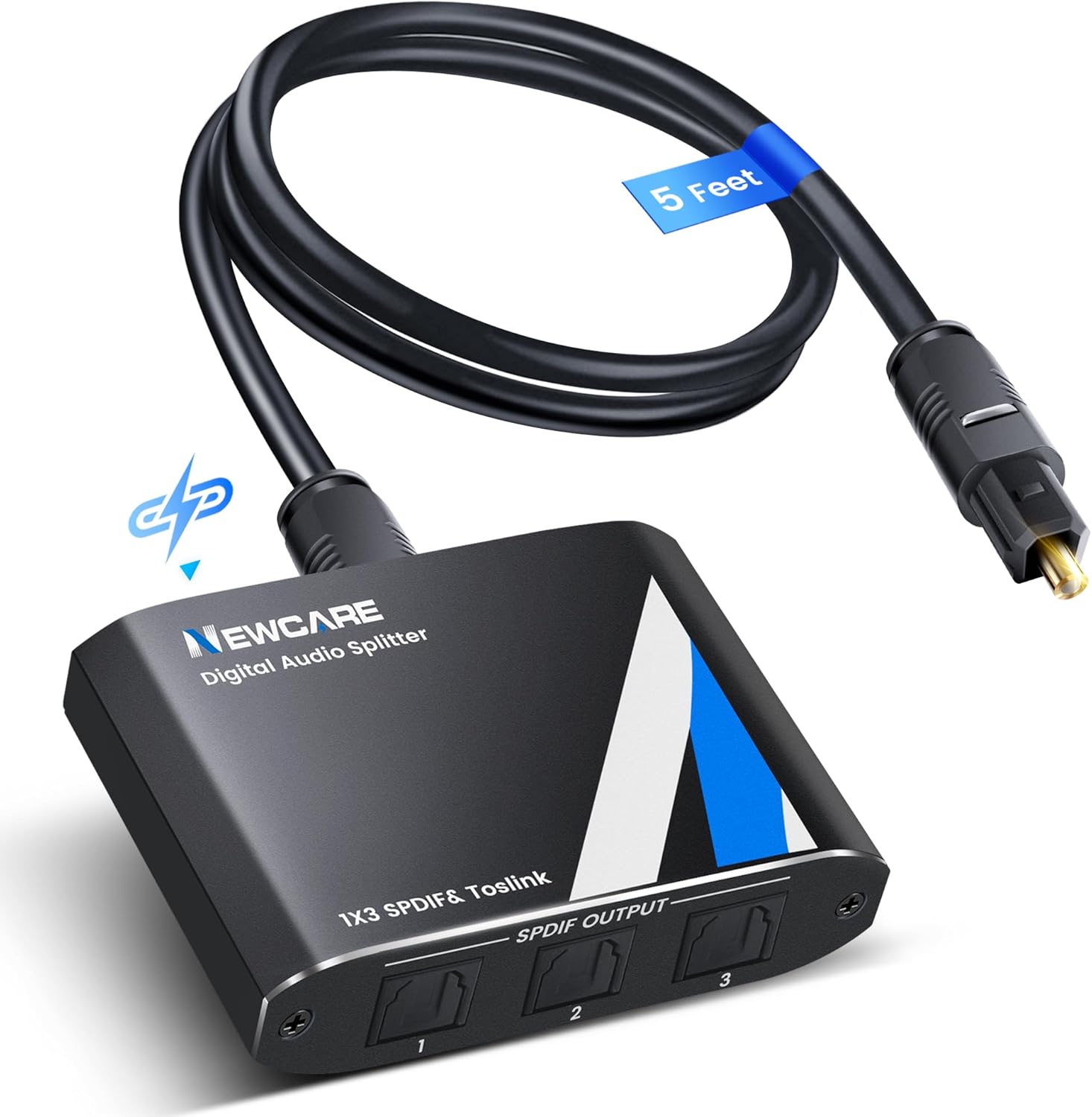 Newcare digital optical audio splitter front view