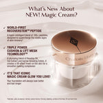 Charlotte Tilbury Magic Cream hydrating face cream applied on a hand to show absorbing primer finish
