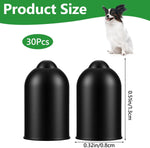 Conductive silicone caps for training collar prongs in assorted lengths.